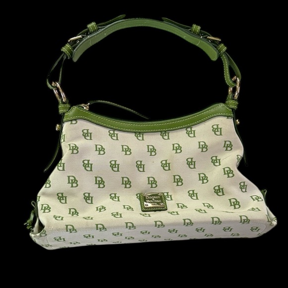 Dooney & Bourke Green and White Shoulder Bag - Picture 2 of 16